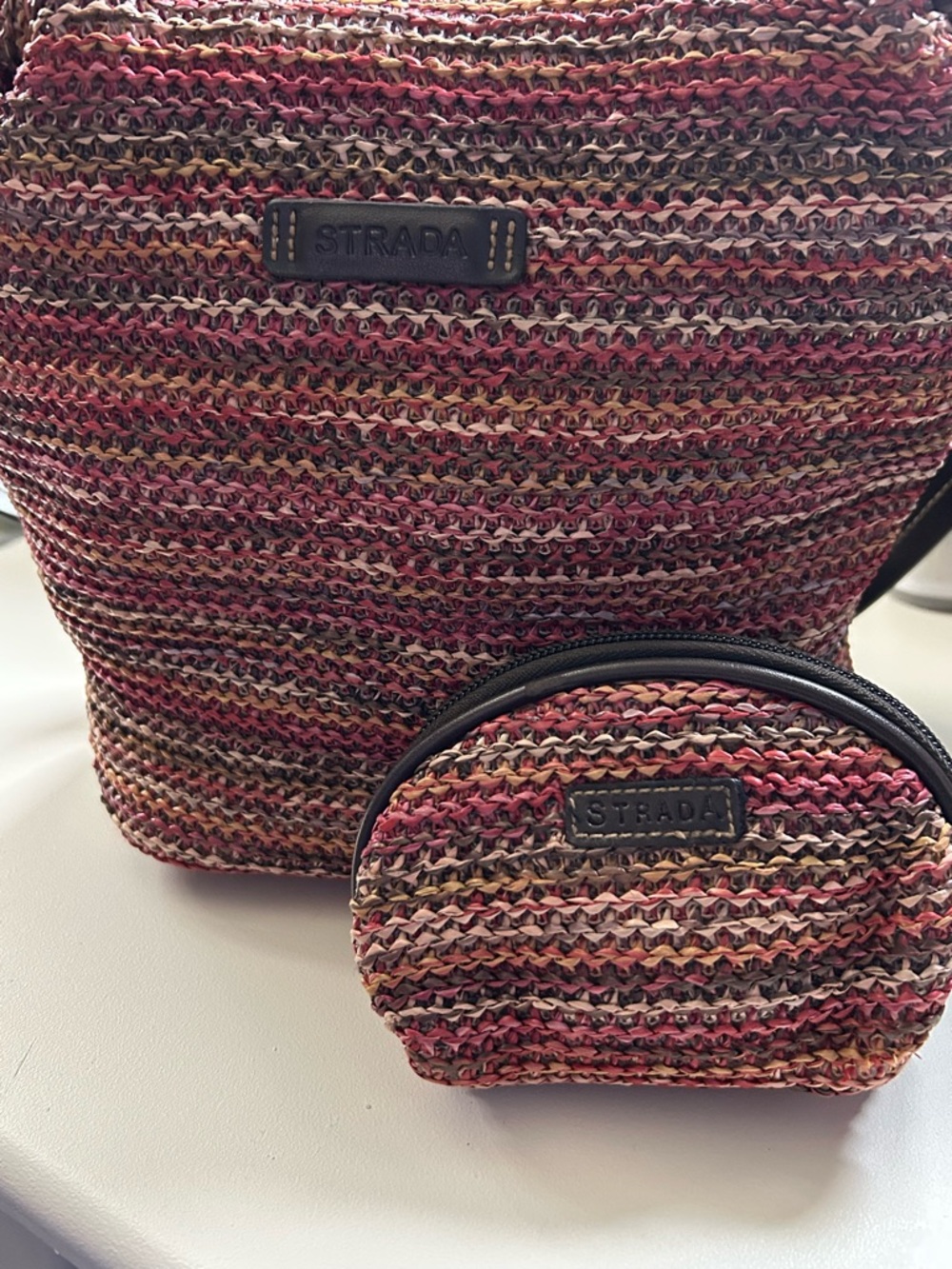 STRADA Vintage Multicolor Woven Women’s Purse Boho Bag with Coin Pouch